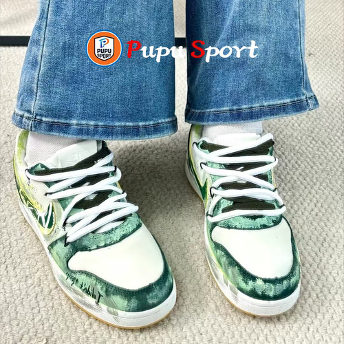 定制球鞋Nike Court Borough派对之星涂鸦做旧板鞋男女