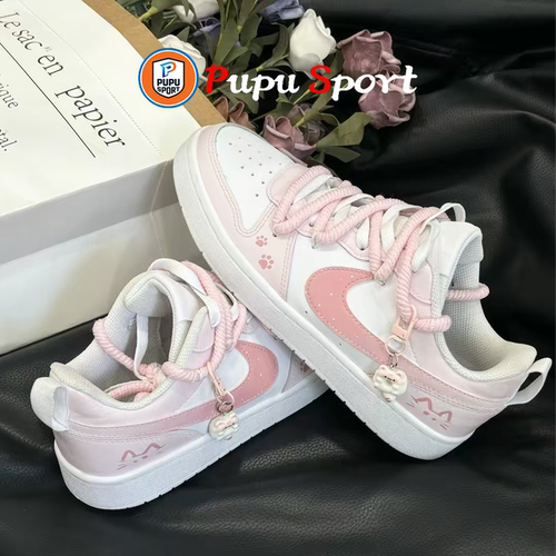 【定制球鞋】Nike Court Borough桃气奶喵少女感夏日多巴胺板鞋女