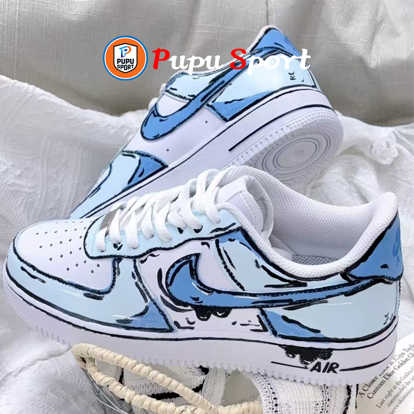 【定制球鞋】Nike Air Force 1 漫画天空,运动鞋new,板鞋,淘宝优惠券,粉丝福利购,淘宝优惠卷