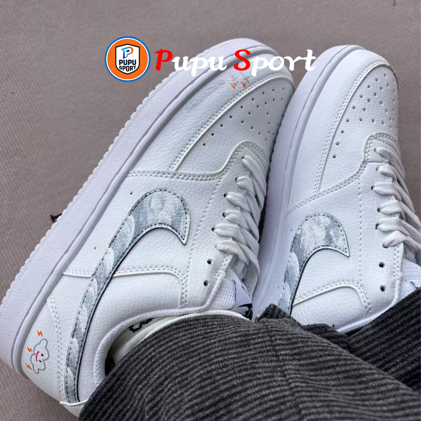 球鞋定制 Nike Court Vision 白月光 晕染解构百搭低帮男女板鞋
