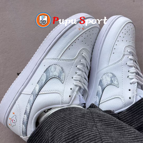 球鞋定制 Nike Court Vision 白月光 晕染解构百搭低帮男女板鞋