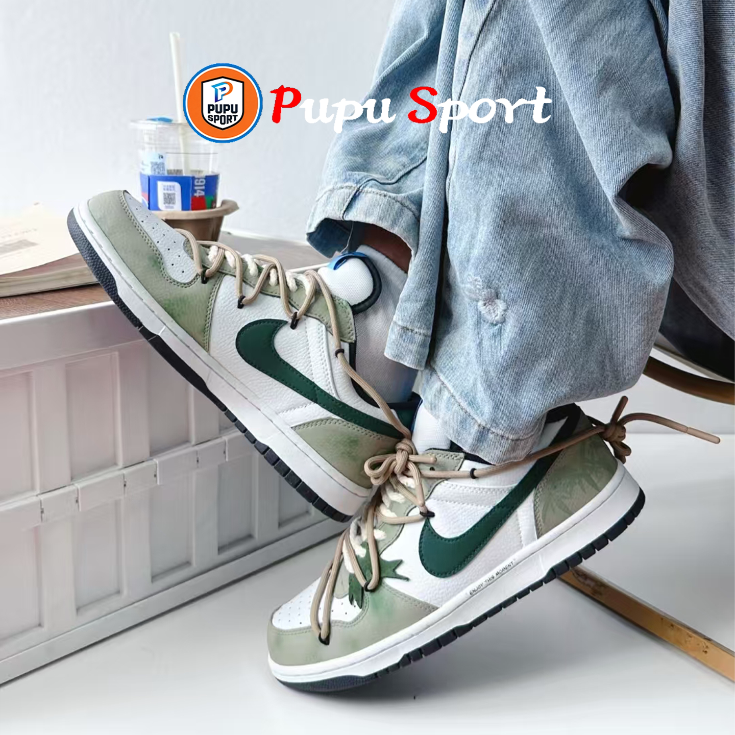 【定制球鞋】Nike Big 青竹林 时尚百搭 休闲潮流 耐磨低帮