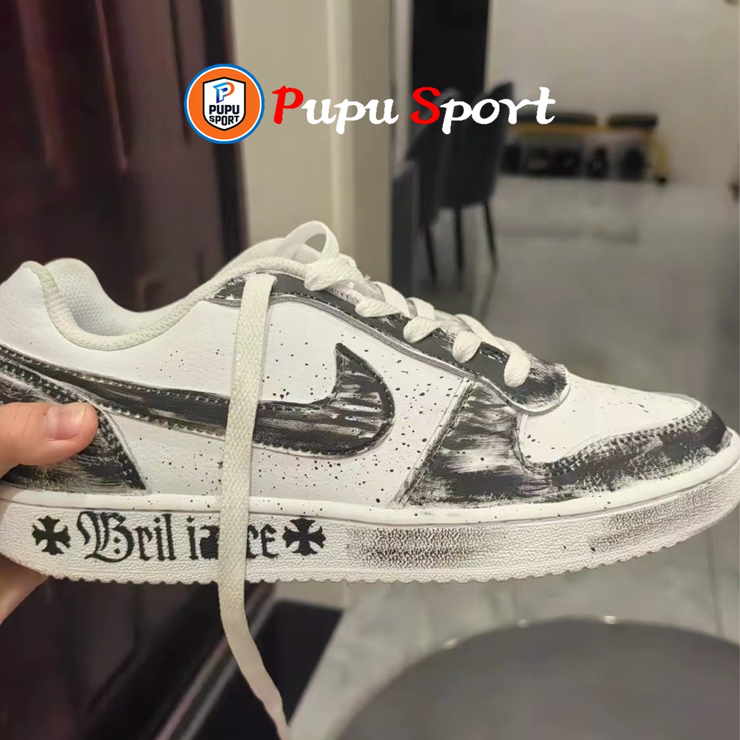 球鞋定制 Nike Court Borough暗影十字架 哥特复古做旧低帮男板鞋,运动鞋new,板鞋,淘宝优惠券,粉丝福利购,淘宝优惠卷