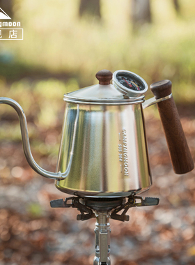 柯曼咖啡手冲壶细嘴不跑水 防烫黑胡桃木户外挂耳咖啡注水壶SW-3