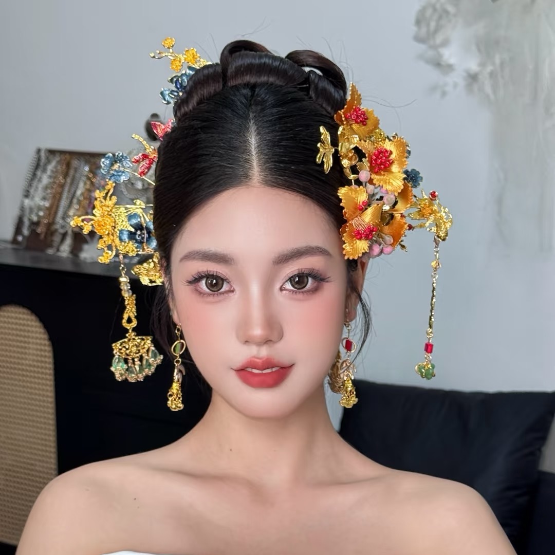 金钻新娘金色秀禾头饰