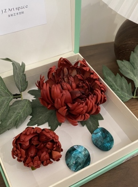 金钻新娘红色牡丹仿真花头饰新娘新中式敬酒服晨袍发饰女2026新款