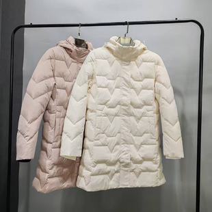 撤柜款女士冬季中长款羽绒服外套舒适柔软保暖百搭外套