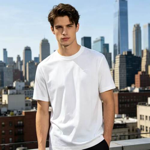 夏季男士纯棉透气舒适短袖T恤