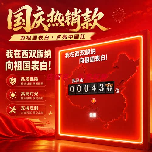 国庆节户外打卡翻页背景墙定制
