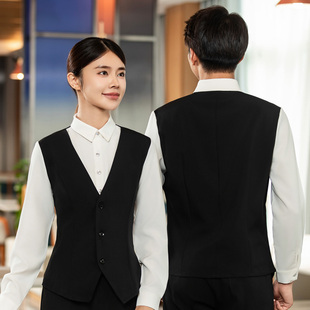 KTV服务员秋装假两件工作服长袖收银台制服男女西餐厅传菜服印字