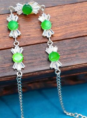 9133天然缅甸翡翠货手链女款翠蓝