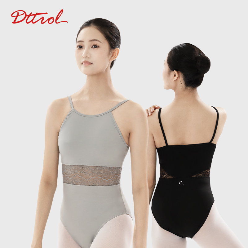 【新品】笛雀儿秋冬芭蕾舞体服蕾丝拼接体服吊带体服吊带芭蕾舞服