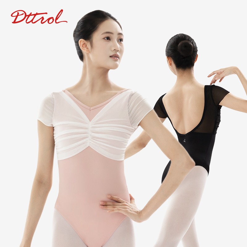 【新品】笛雀儿立体网纱体服芭蕾舞服舞蹈练功服芭蕾舞连体服