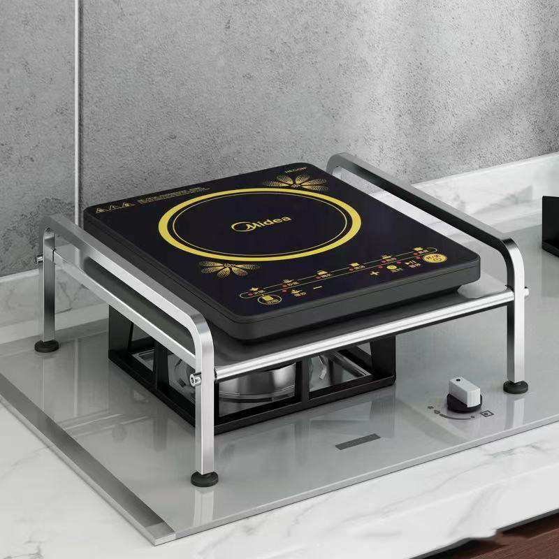 不锈钢电磁炉支架厨房用品置物架台面收纳架子煤气灶台燃气灶盖板