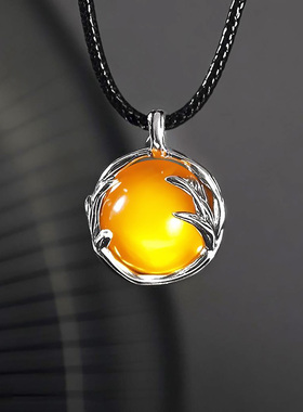 S925纯银吊坠空托圆珠球笼