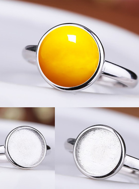 S925纯银戒指空托镶嵌女戒托