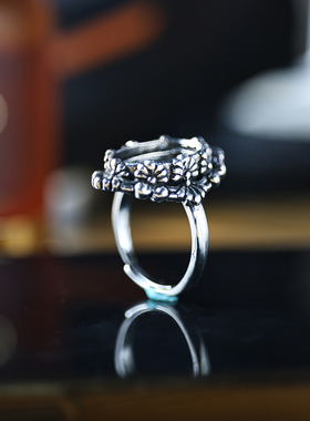 戒指空托复古女款戒托diy戒托