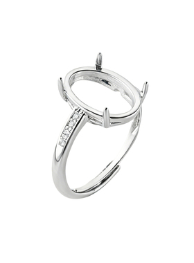 戒指空托女款diy镶嵌绿松石戒托