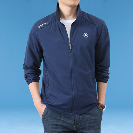 无帽防晒服男士冰丝防晒衣男户外夏季薄款防紫外线皮肤衣男装外套