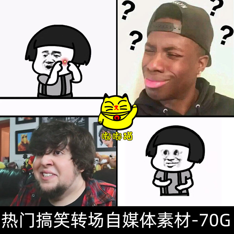 搞笑热门鬼畜沙雕宠物转场自媒体剪辑表情包设计素材短视频素材
