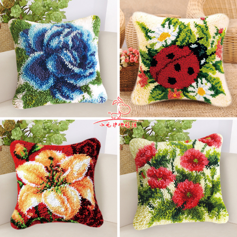 diy婚庆床头材料包十字绣抱枕