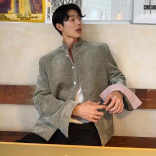 现货 绿色新中式 weave 丝绒 正肩夹克男女外套 专属新年款