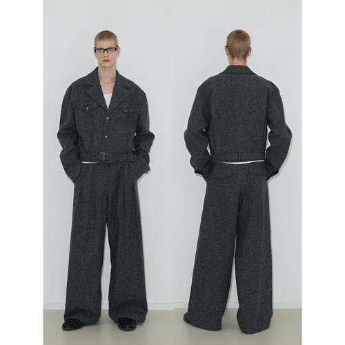 weave羊毛短款翻领夹克