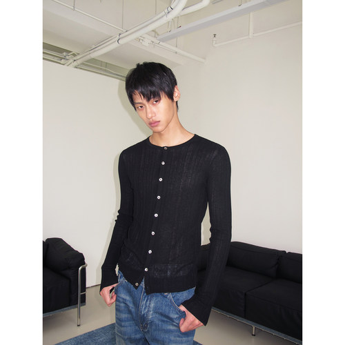 早秋性感修身肌理薄外套