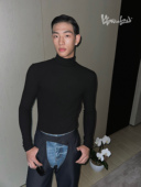 weave 打底上衣 黑色半高领长袖 性感天花板 锁温发热德绒时髦修身