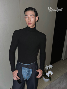 黑色半高领长袖 锁温发热德绒时髦修身 打底上衣 性感天花板 weave