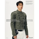 weave 排扣夹克外套 修身 复古vibe 军绿拿破仑宫廷摩登水洗短款