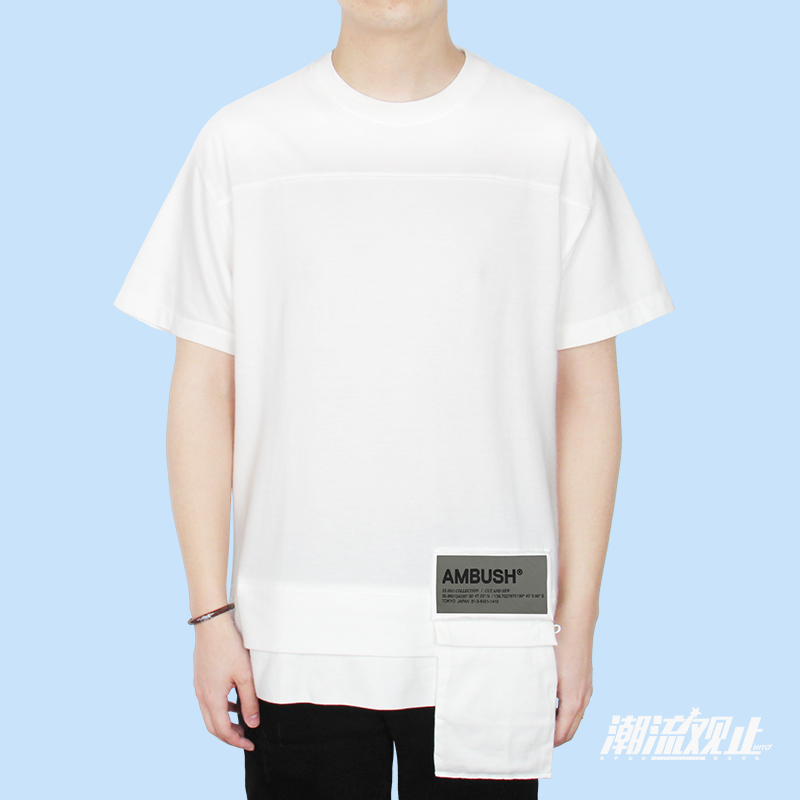 贴布ambush下摆贴布口袋短袖t恤