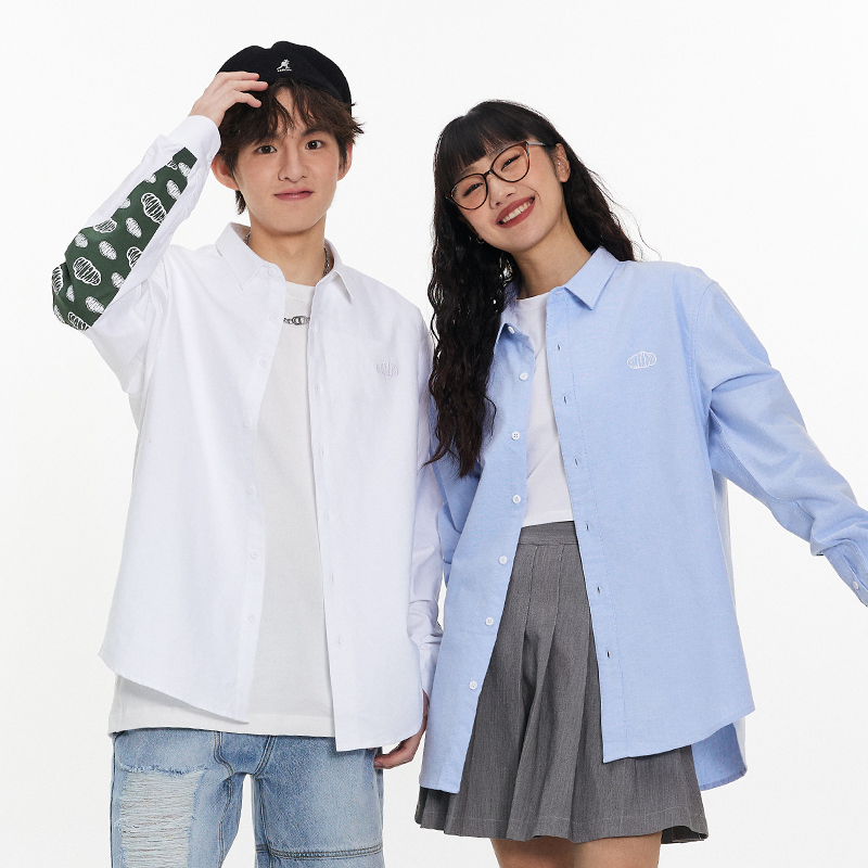 拼接长袖衬衫长袖衬衣RAVENOUS潮