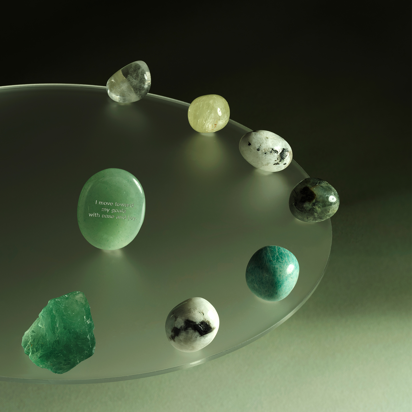 葱茏林木系列/水晶冥想石套组天然天然水晶官方正品原石切割礼物