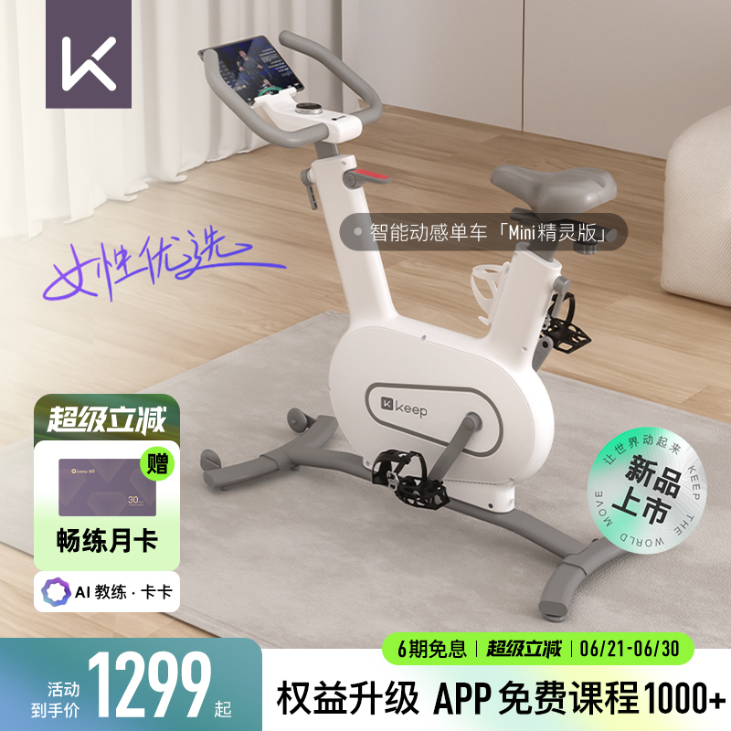 Keep动感单车mini精灵版/家用健身器材减肥静音室内健身自行车