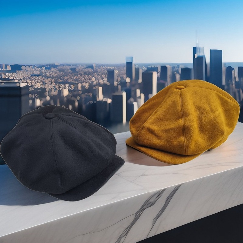 八角帽休闲男秋冬大头围