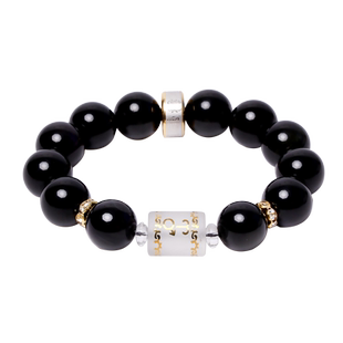 鼎风阁白羊座星座水晶饰品火星守护神手链黑曜石紫水晶男女款手串