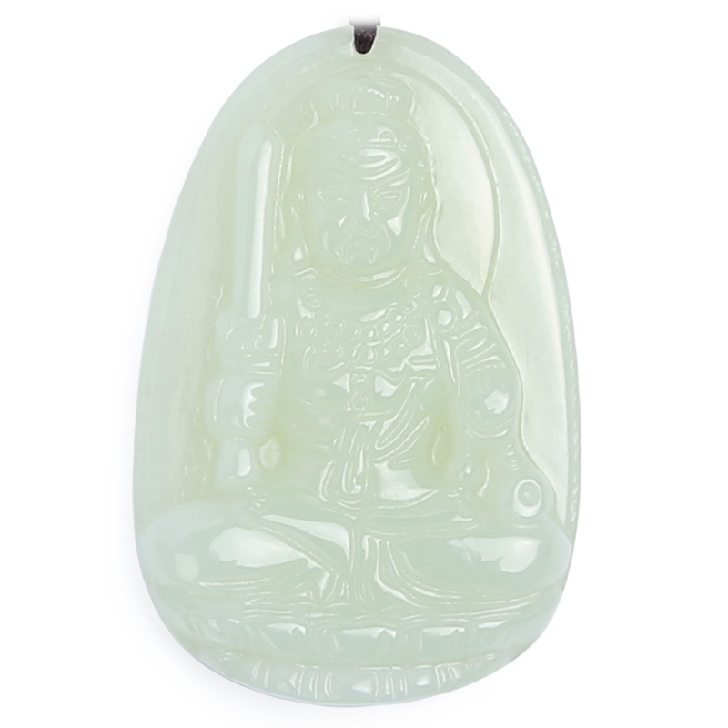 鼎风阁天然和田玉不动尊菩萨不动明王吊坠属鸡本命佛项坠男女