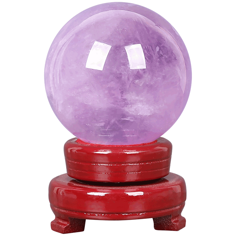 天然紫水晶球摆件招财装饰