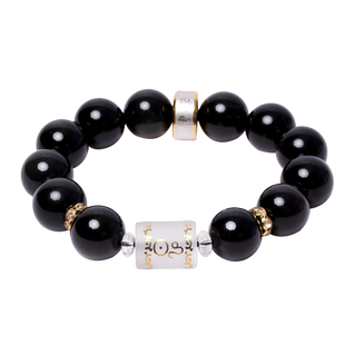 鼎风阁狮子座星座水晶饰品太阳守护神手链黑曜石紫水晶男女款手串