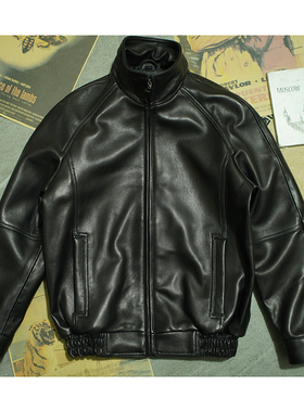 新西兰绵羊皮新款都市a2飞行员软皮男士冬季外套皮夹克真皮皮衣男