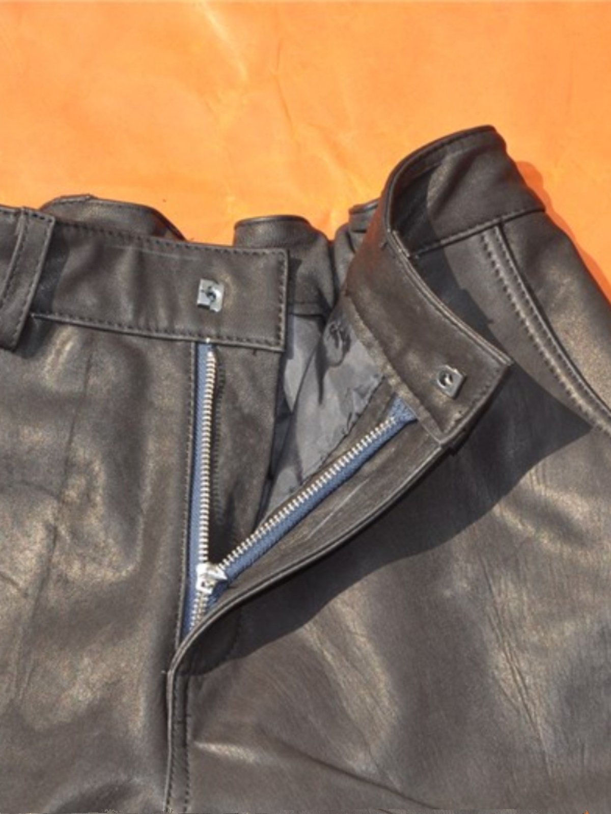 NEW   GOATSKIN UNCOATED SHORTS SUMMER BIKER MENS CASUAL PANTS