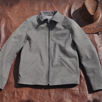 青岛皮衣 金秋福利十一大促 无涂磨砂牛皮经典1930男款真皮皮衣