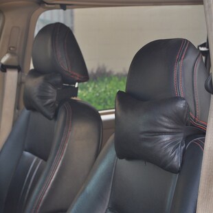 真皮新款 汽车头枕头层皮车载颈枕座椅枕头护颈枕车内饰用品 包邮