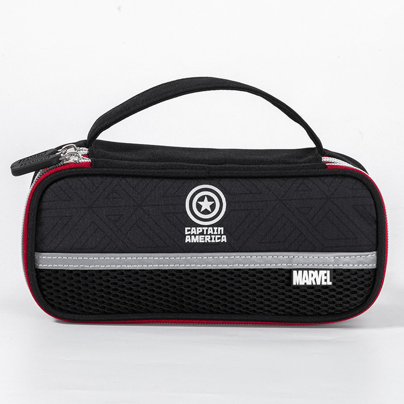 大容量耐脏男孩铅笔袋炫酷漫威蜘蛛侠手提文具袋中小学生双层文具