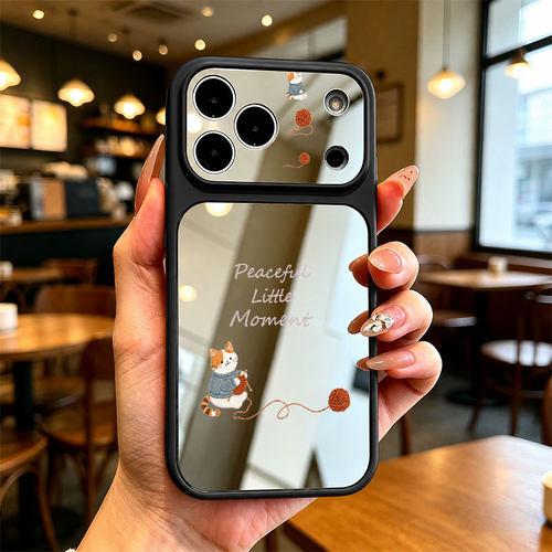 凤凤织毛衣猫适用苹果18promax手机壳iPhone17新款16pro温柔15Plus高端15ins风14简约13高级感12仿原镜面11