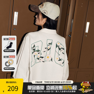 RIC 山茶花长袖衬衫男生秋季新款美式高街设计感潮牌情侣装衬衣女