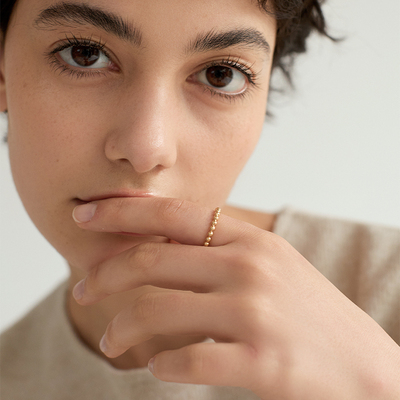 AuRevoirLesFilles素圈连珠戒指