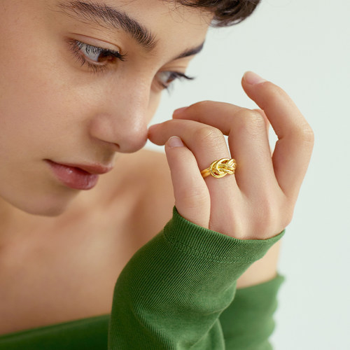 AuRevoirLesFilles绳结戒指