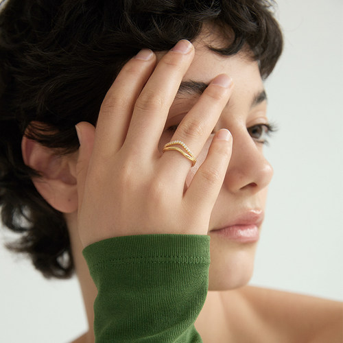 AuRevoirLesFillesV形双层戒指